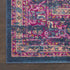 6' Blue And Pink Medallion Distressed Runner Rug