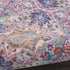 8' Light Gray And Pink Medallion Runner Rug