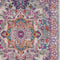 8' Light Gray And Pink Medallion Runner Rug