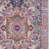 8' Light Gray And Pink Medallion Runner Rug