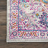 8' Light Gray And Pink Medallion Runner Rug