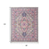 8' X 10' Light Gray And Pink Medallion Area Rug