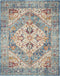 7' X 10' Ivory And Blue Oriental Distressed Area Rug