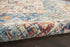 7' X 10' Ivory And Blue Oriental Distressed Area Rug