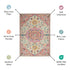 8' Ivory And Blue Oriental Distressed Round Rug