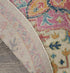 8' X 10' Pink And Ivory Southwestern Distressed Area Rug
