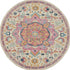 8' X 10' Pink And Ivory Southwestern Distressed Area Rug