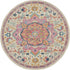 8' X 10' Pink And Ivory Southwestern Distressed Area Rug