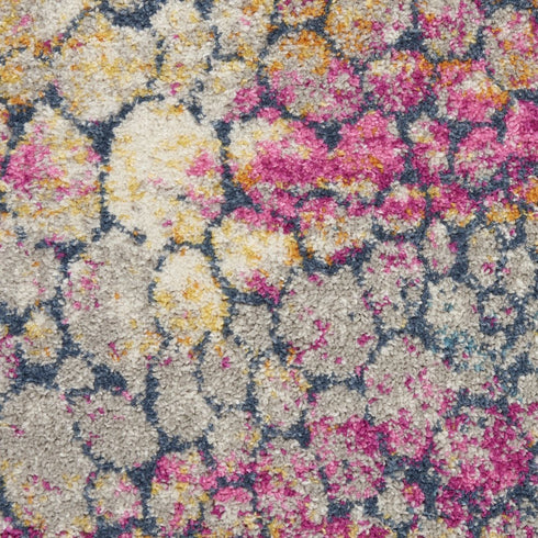 8' X 10' Yellow And Gray Abstract Area Rug
