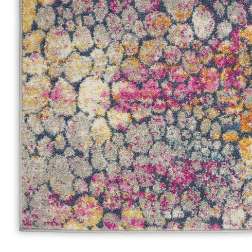 8' X 10' Yellow And Gray Abstract Area Rug