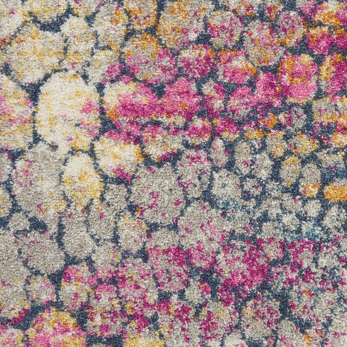 8' X 10' Yellow And Gray Abstract Area Rug