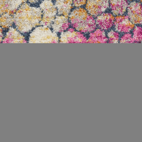 8' X 10' Yellow And Gray Abstract Area Rug