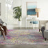 8' X 10' Yellow And Gray Abstract Area Rug