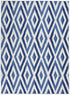 6' X 9' Ivory And Blue Geometric Area Rug