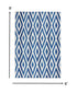 6' X 9' Ivory And Blue Geometric Area Rug