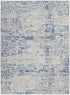 6' X 9' Blue And Gray Geometric Area Rug