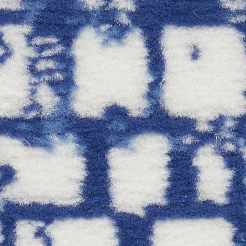 6' X 9' Ivory And Blue Geometric Area Rug