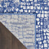 6' X 9' Ivory And Blue Geometric Area Rug