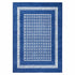 6' X 9' Blue And White Geometric Area Rug