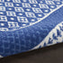 6' X 9' Blue And White Geometric Area Rug