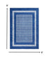 6' X 9' Blue And White Geometric Area Rug