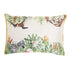 14" X 20" Green And White Cotton Throw Pillow