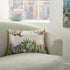 14" X 20" Green And White Cotton Throw Pillow