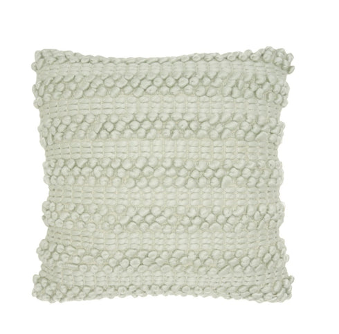 20" Mint Green Striped Throw Pillow With Texture