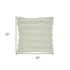 20" Mint Green Striped Throw Pillow With Texture