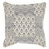 Indigo And Ivory Floral Waves Throw Pillow