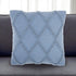 18" Blue Diamond Cotton Blend Throw Pillow with Texture