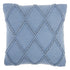 18" Blue Diamond Cotton Blend Throw Pillow with Texture