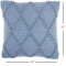 18" Blue Diamond Cotton Blend Throw Pillow with Texture