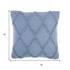 18" Blue Diamond Cotton Blend Throw Pillow with Texture