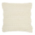 Ivory Textured Dots And Stripes Throw Pillow