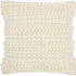 Ivory Textured Dots And Stripes Throw Pillow