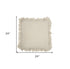 24" Beige Pillow With Ruffled Edges