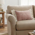 Wide Tasseled Marble Pink Lumbar Pillow