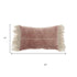 Wide Tasseled Marble Pink Lumbar Pillow