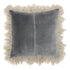 Wide Tasseled Marble Steel Blue Throw Pillow