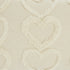 14" X 20" Off White Cotton Heart Throw Pillow