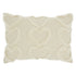14" X 20" Off White Cotton Heart Throw Pillow