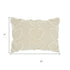 14" X 20" Off White Cotton Heart Throw Pillow