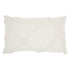 White Abstract Shaggy Detail Lumbar Pillow