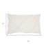 White Abstract Shaggy Detail Lumbar Pillow