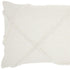 White Abstract Shaggy Detail Lumbar Pillow