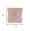 20" Pale Pink Soft Nubby Shag Throw Pillow