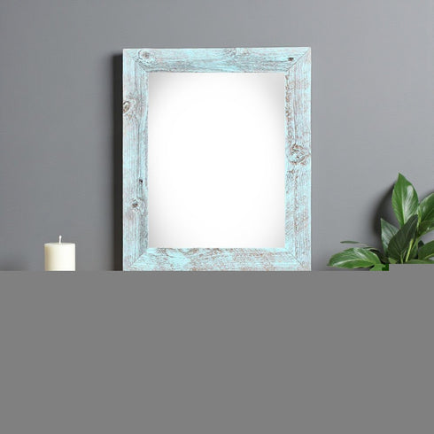 12" x 16" Blue Solid Wood Hanging Picture Frame