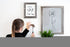 12" x 16" Gray Solid Wood Hanging Picture Frame