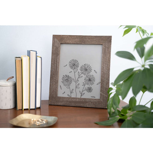 12" x 24" Espresso Solid Wood Hanging Picture Frame